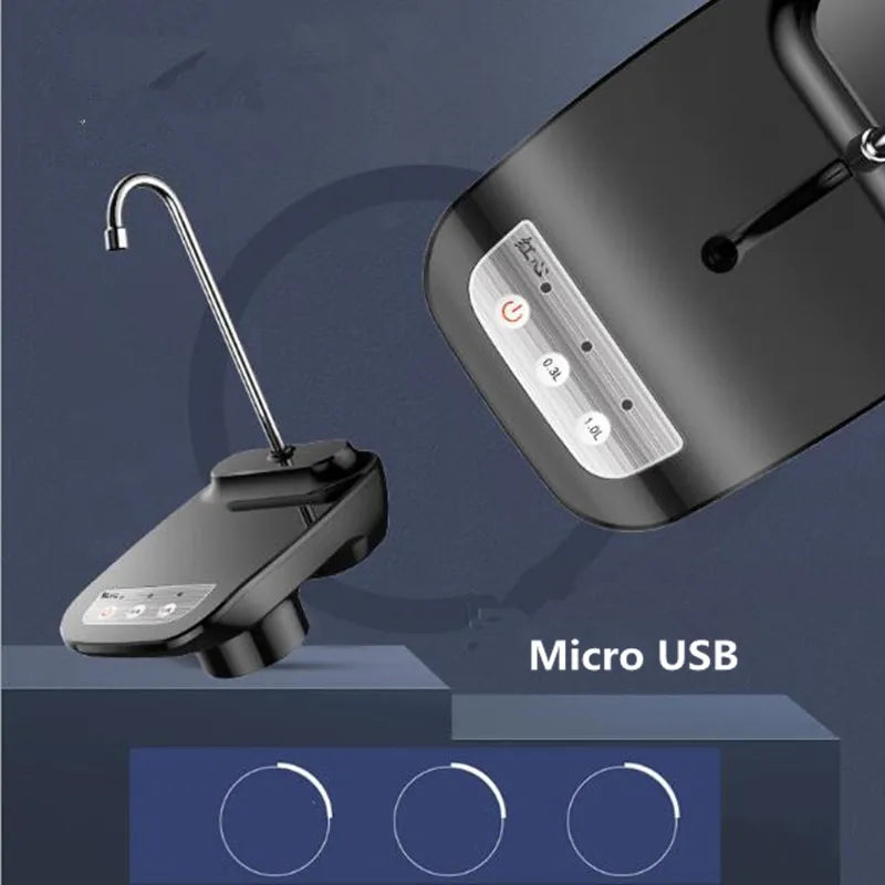 USB Rechargeable Electric Water Dispenser, Bottle Tap Water Smart Pump, Drinking Fountain, Soda Water Pump for Home Office