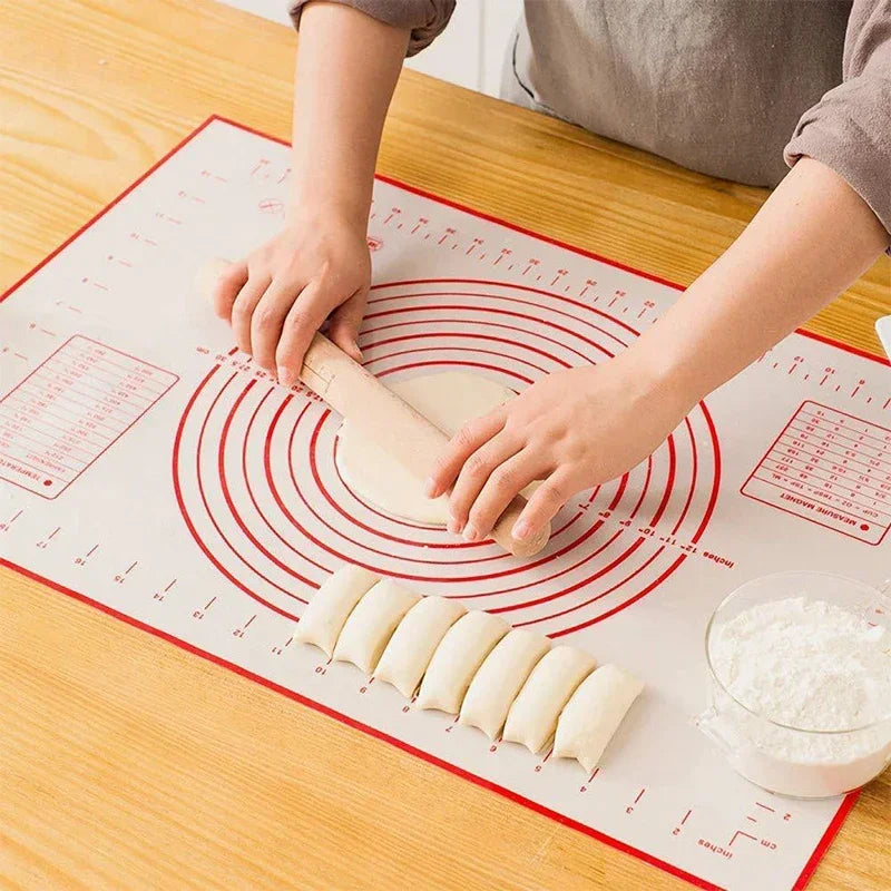 60/40cm Silicone Pad Baking Mat Sheet Kneading Dough Mat for Kitchen Rolling Dough Pizza Large Dough Non-Stick Maker Holder