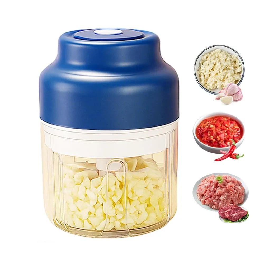 New USB Electric Garlic Chopper Portable 250ml Veggie Chopper 320ml Mini Food Processor Cooking Tool