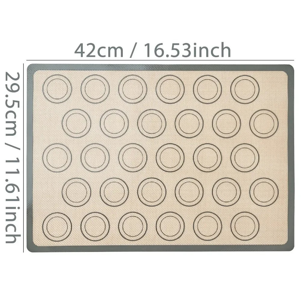 2025 1Pcs HOT SALE NEW Silicone Macaron Baking Mat - for Bake Pans - Macaroon/Pastry/Cookie Making - Professional Grade Nonstick