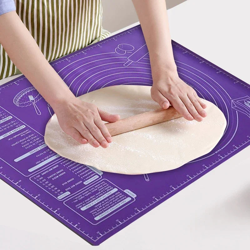 60/40cm Silicone Pad Baking Mat Sheet Kneading Dough Mat for Kitchen Rolling Dough Pizza Large Dough Non-Stick Maker Holder