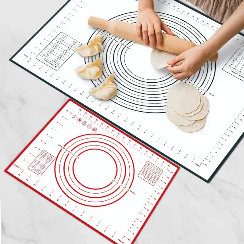60/40cm Silicone Pad Baking Mat Sheet Kneading Dough Mat for Kitchen Rolling Dough Pizza Large Dough Non-Stick Maker Holder
