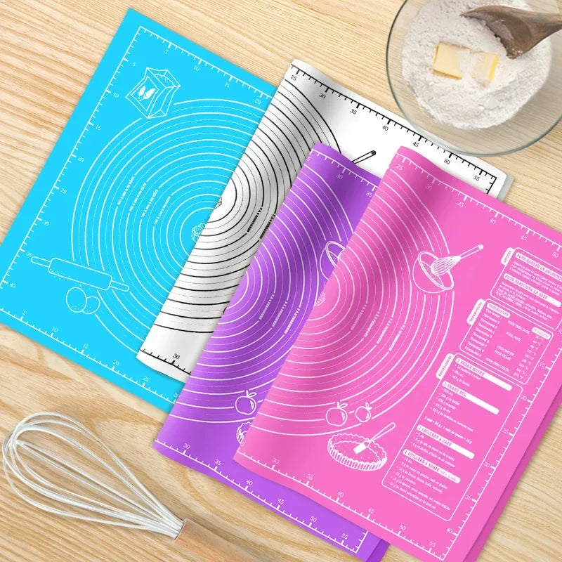 60/40cm Silicone Pad Baking Mat Sheet Kneading Dough Mat for Kitchen Rolling Dough Pizza Large Dough Non-Stick Maker Holder