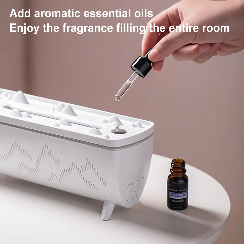 Jellyfish Flames Cool Mist Humidifier with Timer Aroma Diffuser with Night Lights Aromatherapy Diffuser for Bed Room Home Office