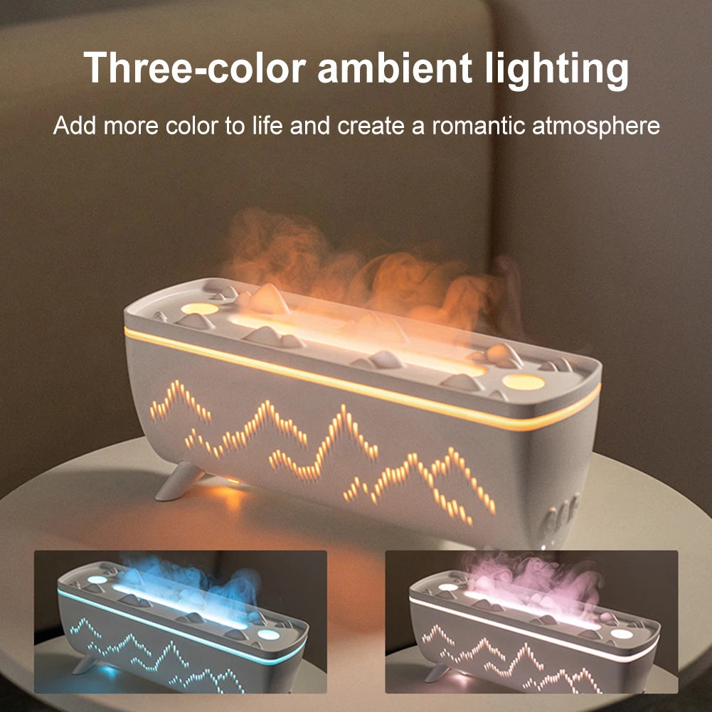 Jellyfish Flames Cool Mist Humidifier with Timer Aroma Diffuser with Night Lights Aromatherapy Diffuser for Bed Room Home Office