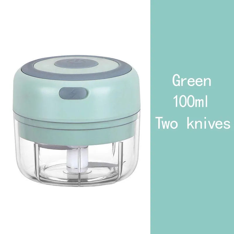 Multifunctional Electric Garlic Chopper 100/250mL Portable Vegetable Grinder Onion Mixer Mashing Machine for Kitchen