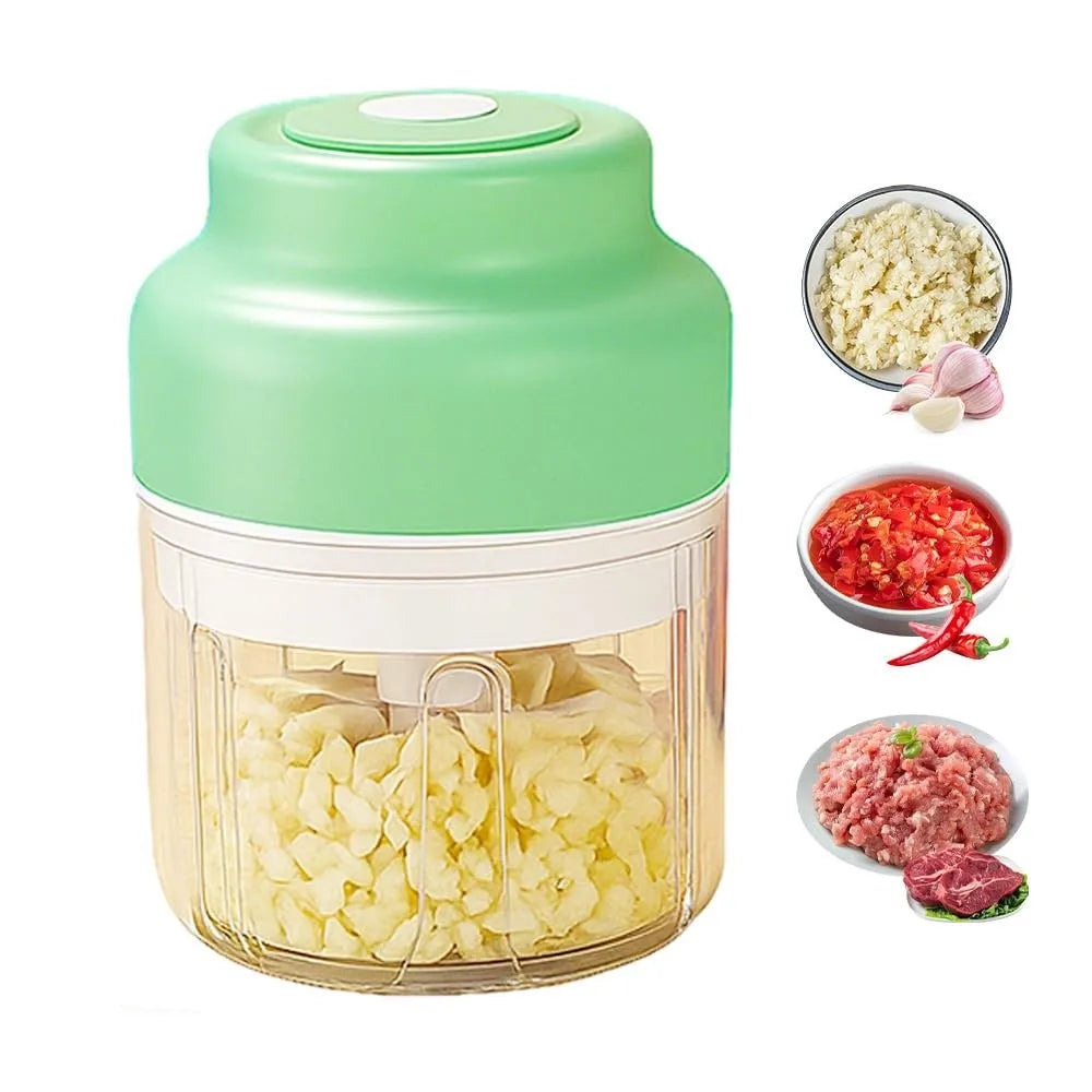 New USB Electric Garlic Chopper Portable 250ml Veggie Chopper 320ml Mini Food Processor Cooking Tool